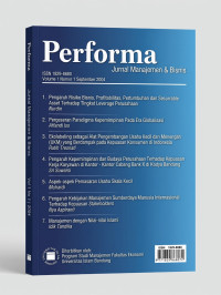 Image of Performa: Jurnal Manajemen & Bisnis